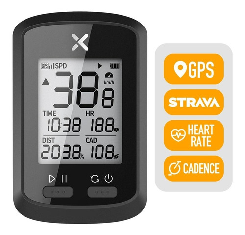 Ciclocomputador Xoss GPS-XOSS-G+ color negro