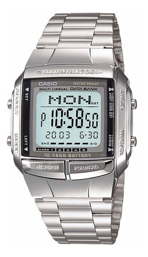 Relogio Casio Db-360-1 Aço Databank  Retrô Vintage Wr Db360