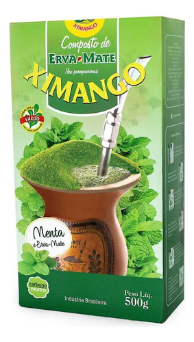 Kit 2 Erva Mate Ximango Chimarrão Composta Menta Vácuo 500gr