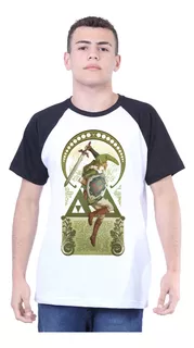 Camiseta Zelda Breath Of The Wild Link Camisa 100% Algodão