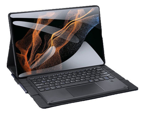 Funda Negra Con Teclado Para Samsung Galaxy Tab S8 Ultra 14.