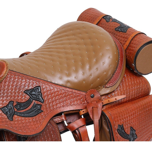 Imagem 2 de 8 de Sela De Cavalo Australiana Tradicional Havana 15'' Completa
