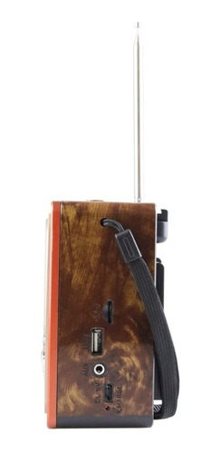 Imagen 9 de 10 de Bocina Portatil Radio Am Fm Usb Bluetooth Recargable Retro