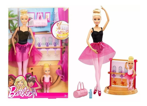 Barbie Muñeca Profesora Ballet Mattel + Chelsea Bailarina