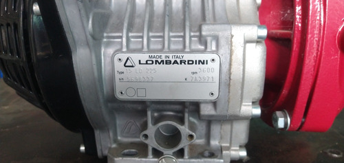 Motobomba Motor Lombardini,5hp,2*2 Alta Presión.