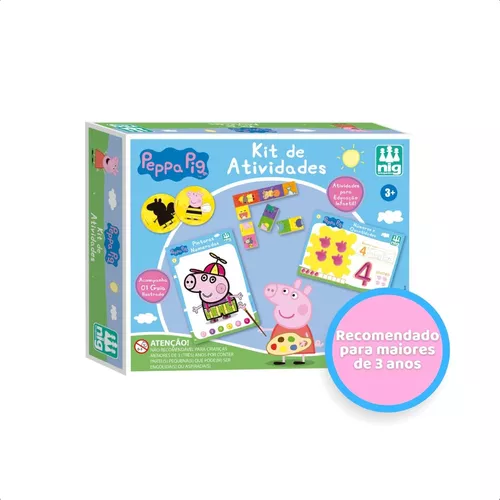 Kit de Atividade Jogo da Memória Pintura Dominó Peppa Pig