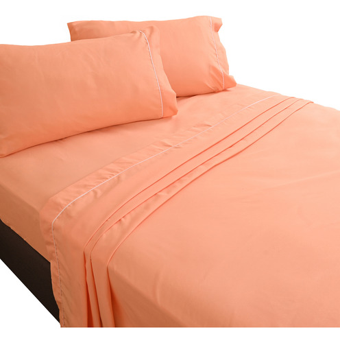 Sábanas King Size 2800 Hilos Extra Suave Premium Lisa Nature Peach Fuzz Liso