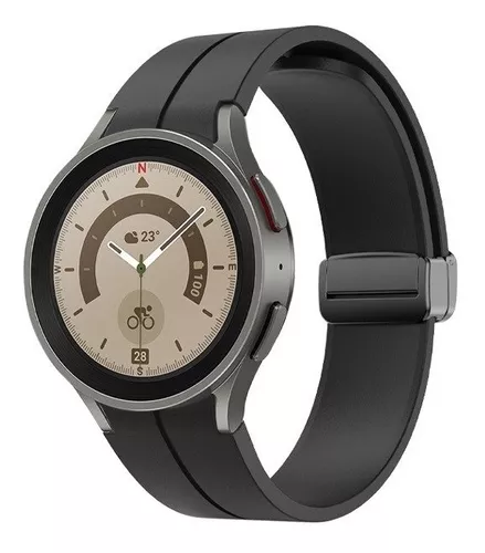 Para Samsung Galaxy Watch 5 40mm 20mm Correa de reloj de silicona con  cierre magnético de
