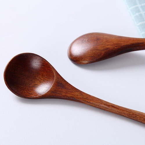Cuchara De Madera Para Café, Té Y Espresso, Mango Largo