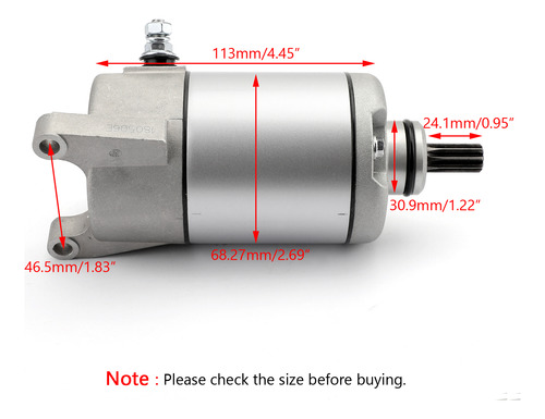 Motor De Arranque Para Yamaha 350 Yfm35 Yfm35f Grizzly 07-17
