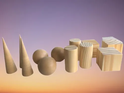 Cono, Esfera, Cilindro,cubo En Madera Para Decorar O Pintar