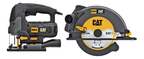 Sierra Circular Cat 185mm 1400w + Sierra Caladora Cat 750w