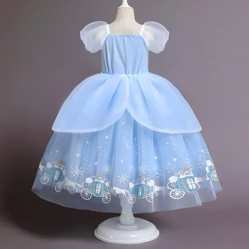 Vestido Fantasia Luxo Princesas Cinderela