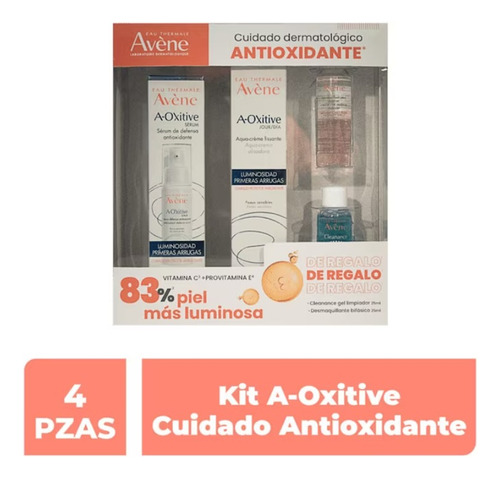 Kit Avene Anti Edad Aoxitive Cuidado Antioxidante 4 Piezas