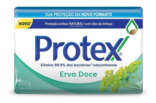 Protex Erva Doce Sabonete Antibacteriano Em Barra 200g