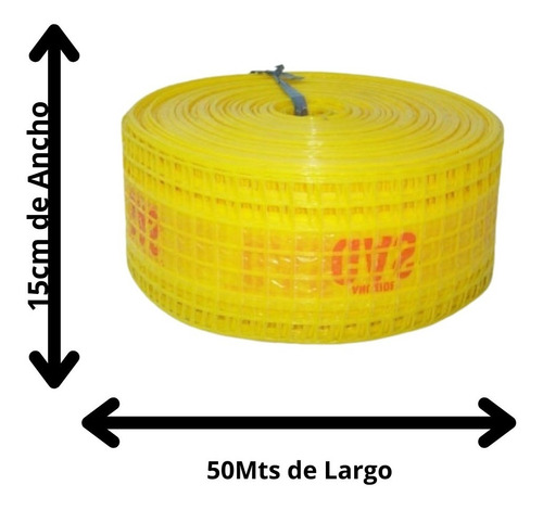 Malla De Advertencia Subterranea Rollo 15cm X 50mts