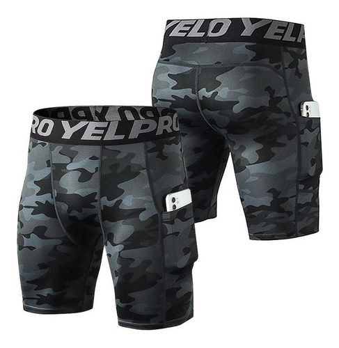 Pack De 3 Pantalones Cortos De Compresión Para Hombres Acti