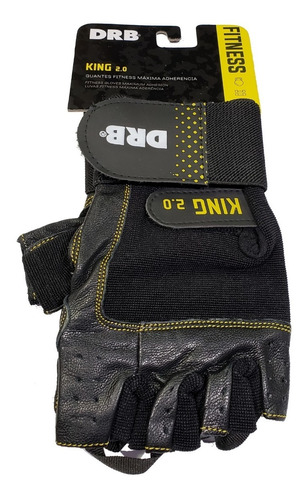 Guantes Fitness King 2.0 Drb Cuero Muñequera Gimnasio 