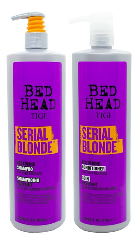  Tigi Bed Head Kit Serial Blonde Shampoo Acondicionador 970m