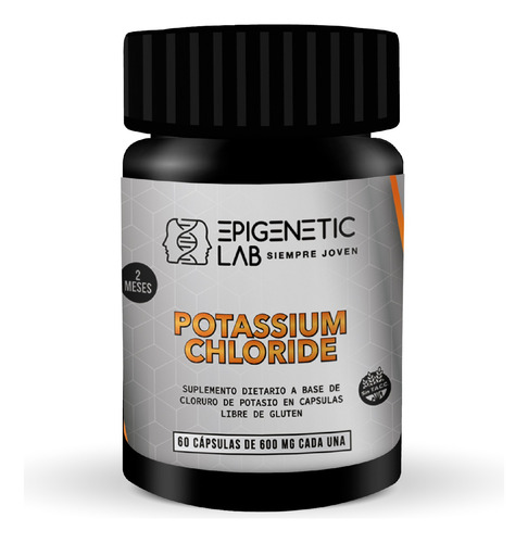 Cloruro De Potasio X 60 Capsulas 600 Mg Epigeneticlab 