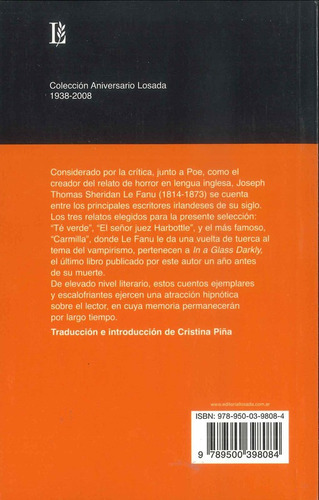 Carmilla Y Otros Cuentos - Sheridan - Losada
