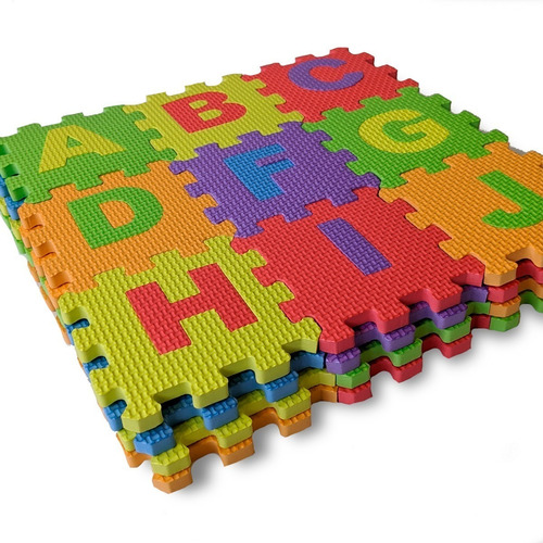 Imagen 4 de 6 de Goma Eva Letras Y Numeros Encastrables X 36 Pcs Jlt Fdcb398