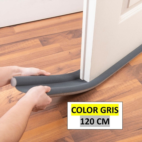 Imagen 4 de 8 de Zócalo Burlete Suprabond Doble Bajo Puerta 120cm - Gris