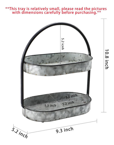 Soporte Pequeño Philpety Vintage De Metal Galvanizado Rústic