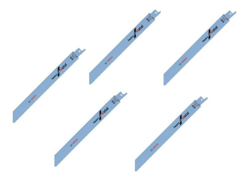 Set De 5 Hojas Sierras Bi-metal 10tpi 8-plg Bosch 2608656266 (Usado)