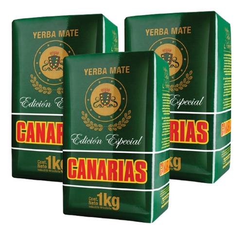 Pack X3u Yerba Canarias Edicion Especial X1kg Newlife
