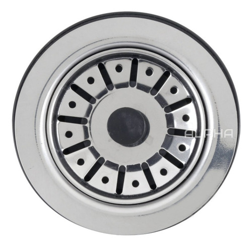 Válvula Americana Escoamento P/ Pia Cozinha 3.1/2 Aço Inox Acabamento Polido brilhante Cor Prateado