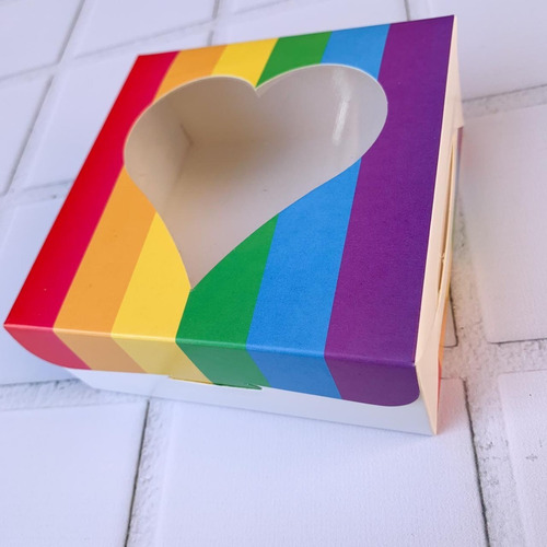 Caja C/visor Impresa-corazón-s.valentin-lgbt- (12*12*5) X 60