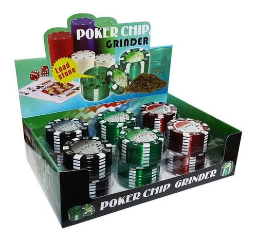 Caixa De Dichavador De Metal Poker Chip - 12 Unidades