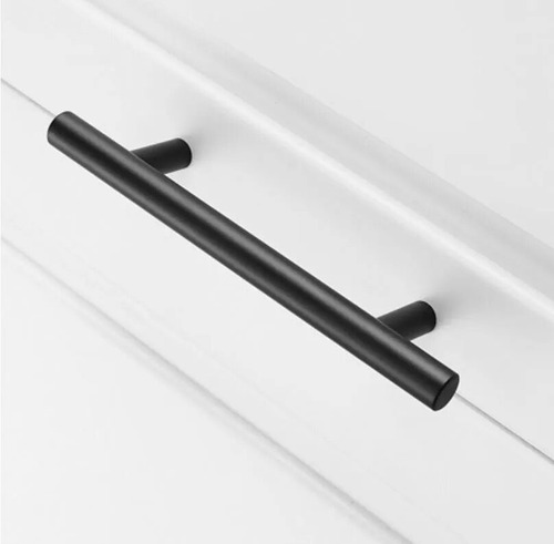 Jaladera De Barra Negra Acero Inoxidable 12.4 Cm Handy Home Color Negro Mate
