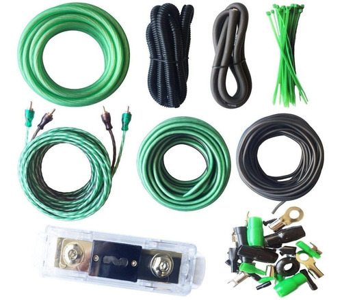 Kit Cables Potencia 4 Gauges Soundbox 3500w Real Awg