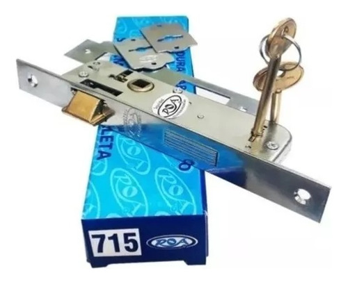 Imagen 3 de 3 de Cerradura Roa 715 Caja Angosta Perfil Aluminio Linea Herrero