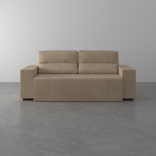 Sofá De 3 Lugares Extensível Novo Dubai De Suede Areia 220cm