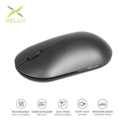 Mouse Delux Inalambrico M399gx 2.4ghz Recargable