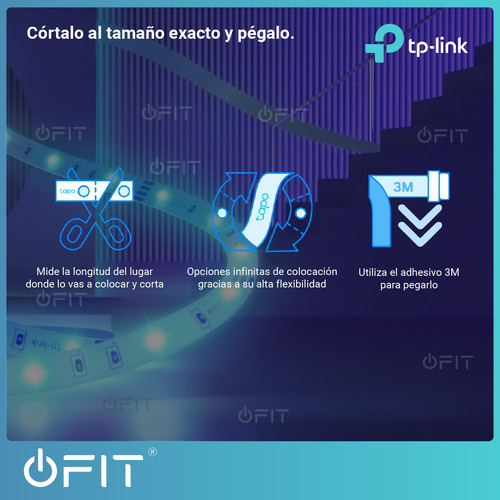 Imagen 9 de 10 de Tira De Luz Led Wi-fi Rgb 5mts Inteligente Streaming Tp-link