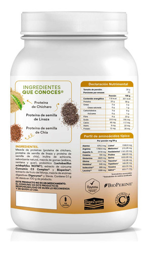 Bio B | Perfect Protein Vegana 1014 G | Sabor Dulce De Leche