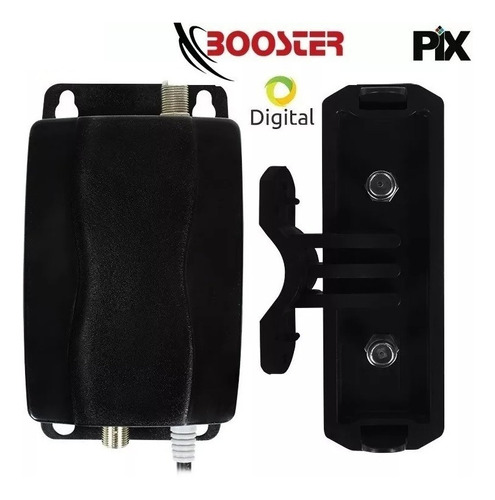 Booster Amplificador Pix 26db P/ Antena Ext Uhf Hdtv Digital
