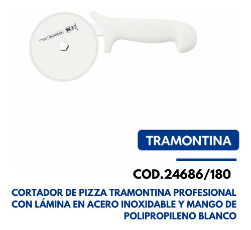 24686180tramontina Cortador De Pizza Profissional