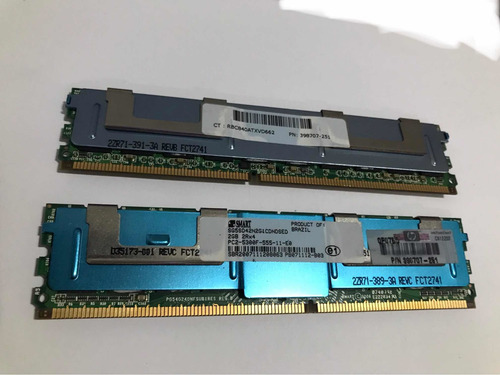 Memória Servidor Hp Ddr2 4gb (2x2gb) 2rx4 Pc2 5300f 555 11 E (Usado)