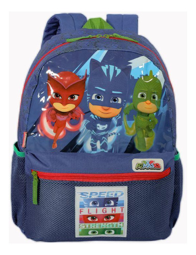 Mochila De Costas P Pj Masks Alça Acolchoada 32x26x10cm