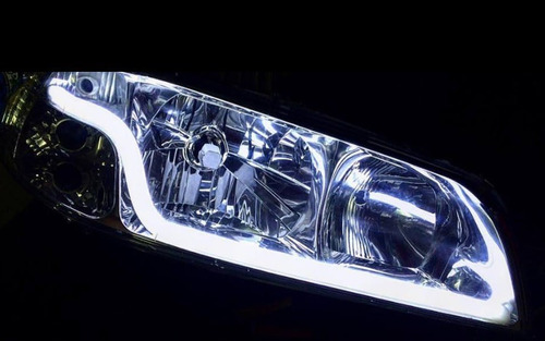 Par Fita Barra Led Drl 45cm Vw Up Tsi Com Seta Farol Cross