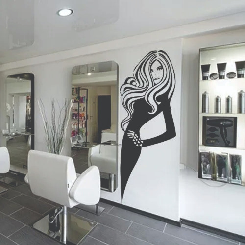 Decoración En Vinil De Silueta Femenina Estética O Salón