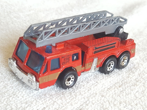 Fire Engine Matchbox China 1982 Camion Bomberos Con Escalera