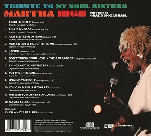 High Martha Tribute To My Soul Sisters Usa Import Cd Nuevo