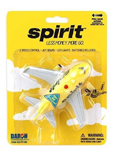 Daron Spirit Airlines Pullback Plano Con Luces Y Sonido