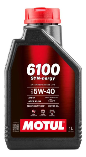 Óleo Motul 6100 Syn-nergy 5w40 Sintético